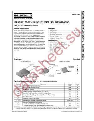 ISL9R18120P2 datasheet  